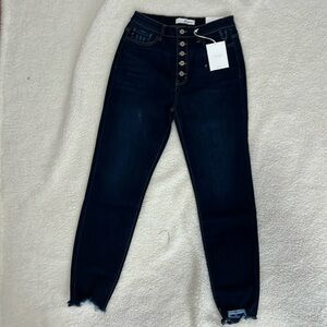 Kancan NWT dark high rise button fly size 11